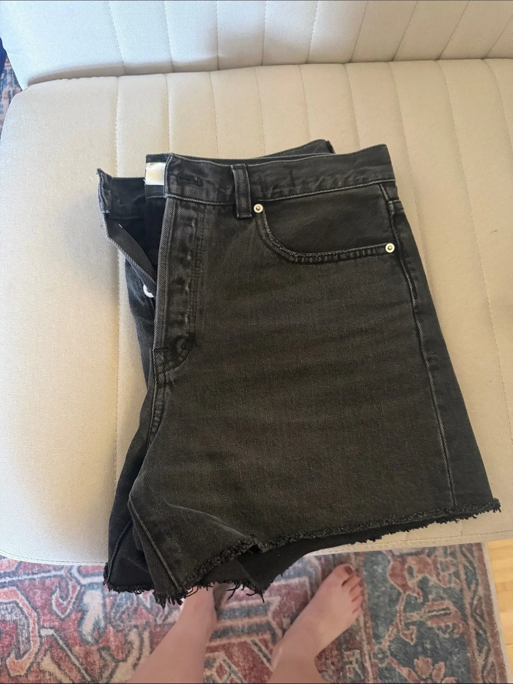 Madewell Black Denim Shorts